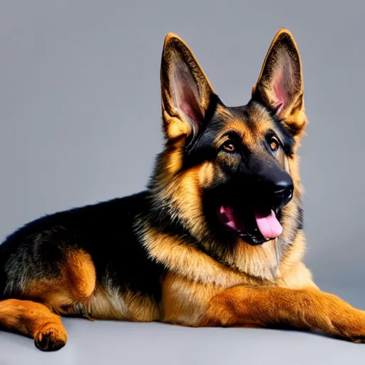 Image similar to german shepherd, studio lighting