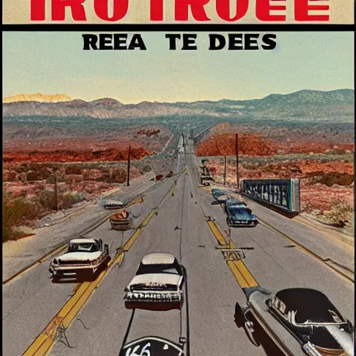 Image similar to history of route 6 6, idea magazine cover story 2 0 3 3, 8 k highly detailed, moma museum