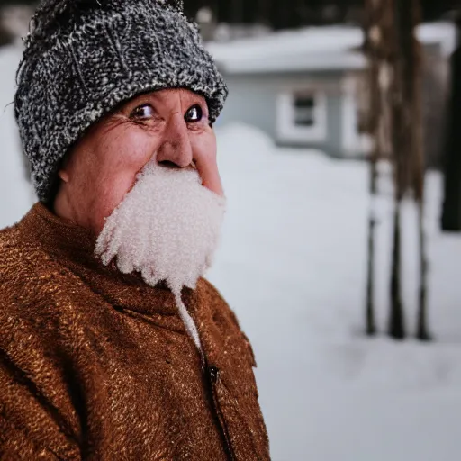 Image similar to portrait photo still of real life cold miser, 8 k, 8 5 mm f 1. 8