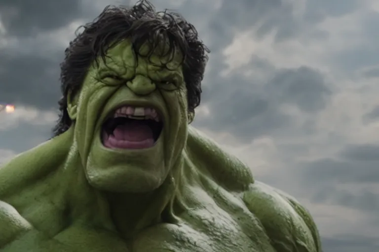 Image similar to film still of Lou Ferigno as hulk in avengers infinity war