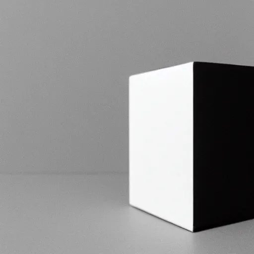 Image similar to a black cube on a white background.