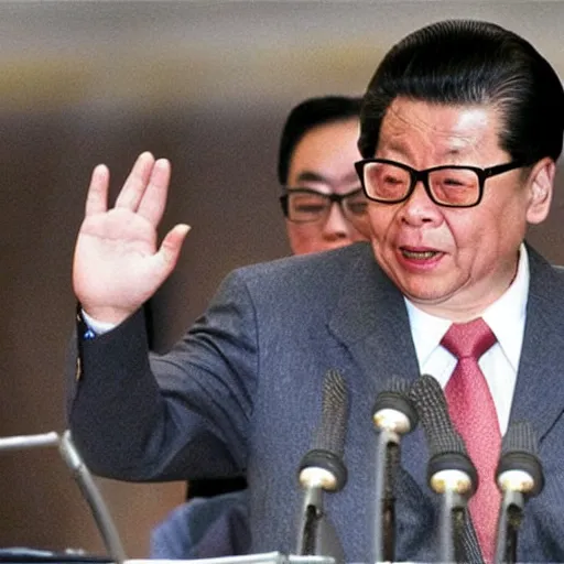 Image similar to china leader jiang zemin freak out