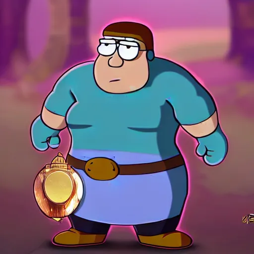 Prompt: peter griffin from family guy as a champion in league of legends, champion showcase, league of legends screenshot, character design, deviantart, reddit