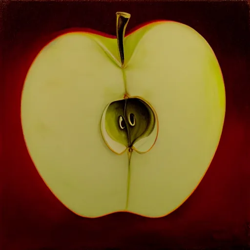 Prompt: chiaroscuro apple