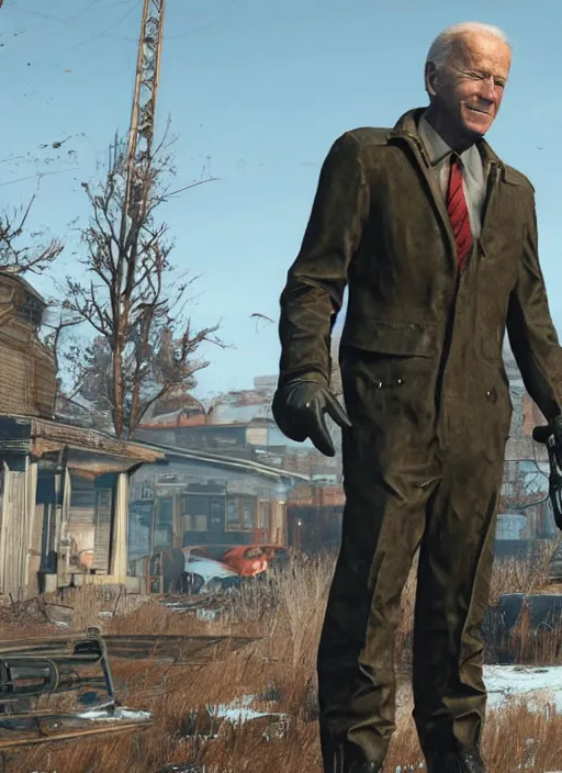 Image similar to joe biden in fallout 4