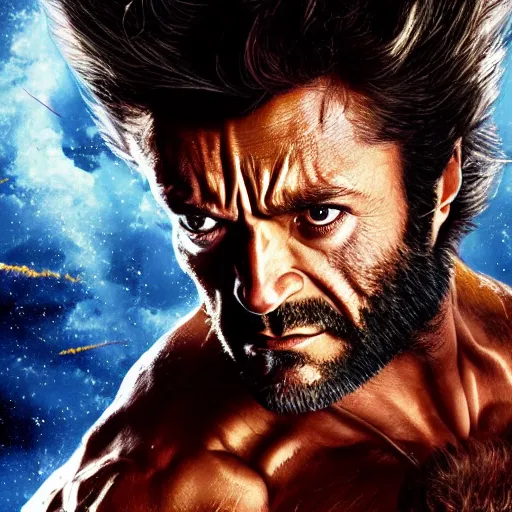 Image similar to Wolverine in space 4k detail