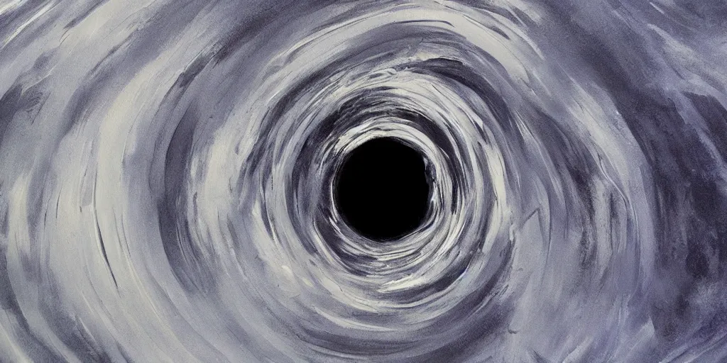 Prompt: detailed painting of a black hole inside a house