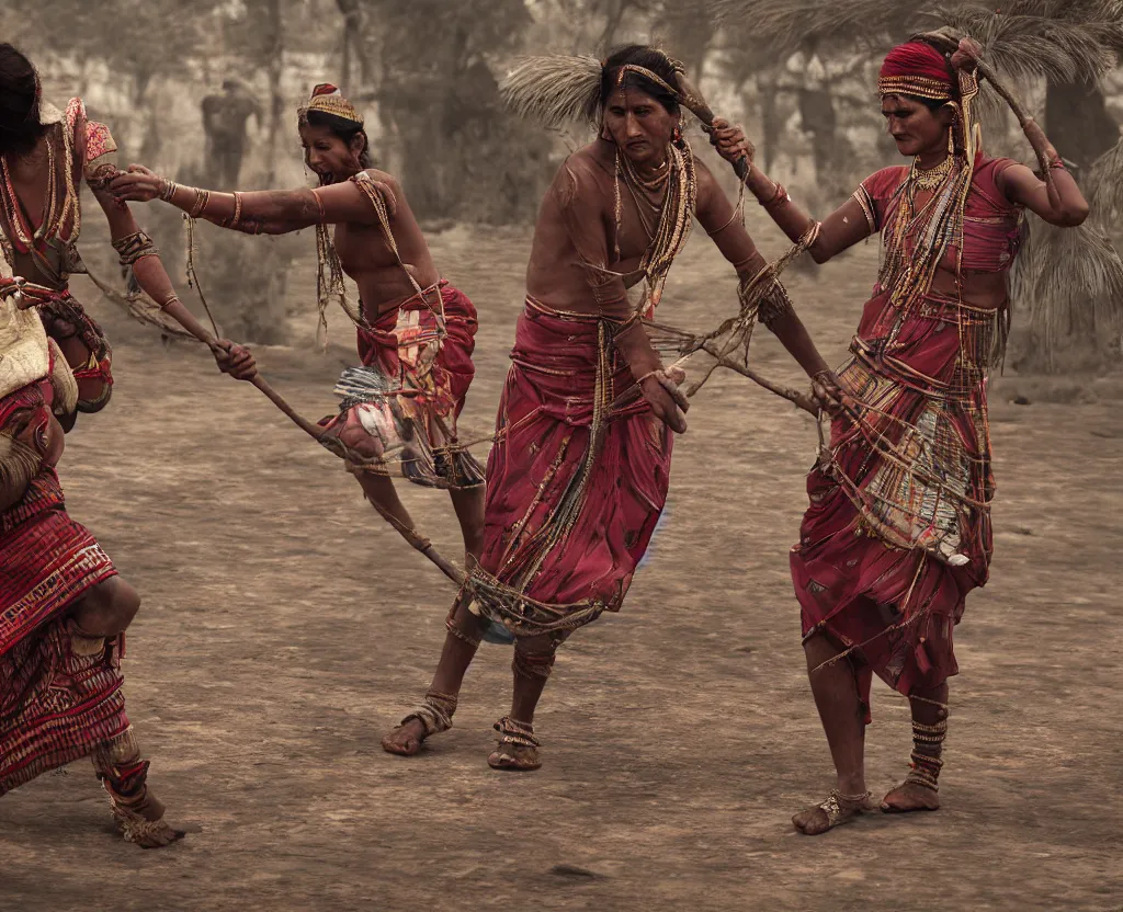 Image similar to an indian tribal woman being flogged by some britisher on a public stage, ultra realistic photography, intricate details, eerie, highly detailed, photorealistic, octane render, 8 k, unreal engine