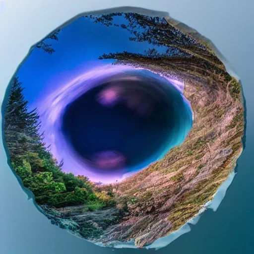 Prompt: hyperbolic photos of landscapes from different dimension taken by aliens, city aliens, beautiful weird shapes 8k