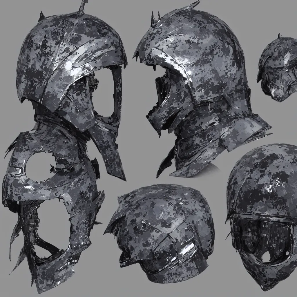 Prompt: grimdark tsutomu nihei helmet, unreal engine, 8 k, ultra realistic, ultra detail