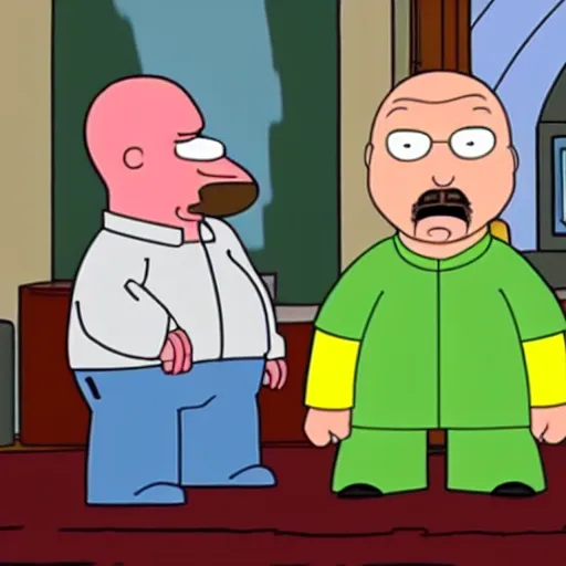 Image similar to still of Walter White in Family Guy (1999), clean