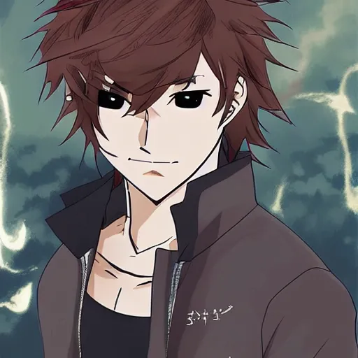 Image similar to kazuma from s - cry - ed in an action webtoon looking like an awesome solo leveling character, full color manga, comic book page, webtoon page 3