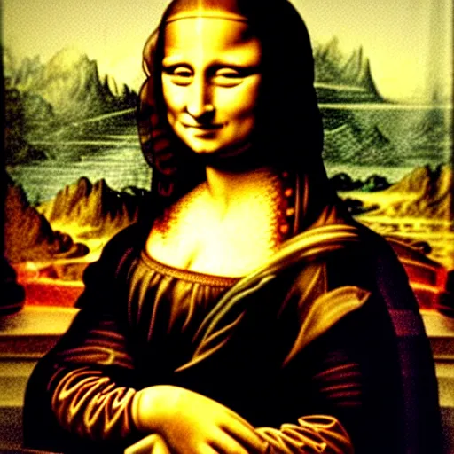Prompt: Mona Lisa painted by Banksy