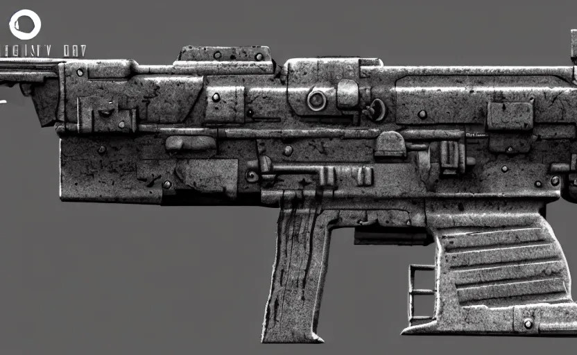 Image similar to submachine gun, design concept art, gritty, studio lighting, 3d render, octane render