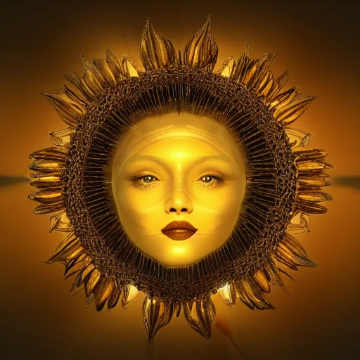 Prompt: queen of the sun, 4 k, intricate, jaw dropping, gorgeous, surreal, octane render