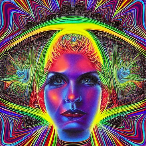 Prompt: post - punk new age album cover, psychedelic, magic, alex gray