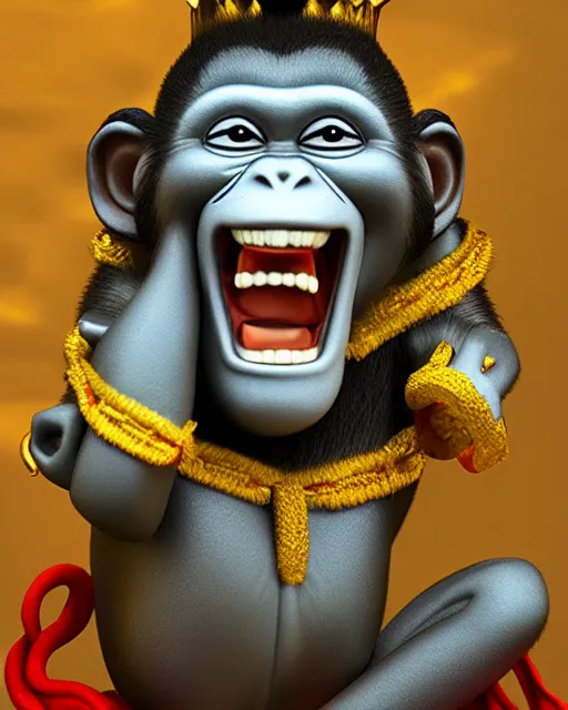 Image similar to the laughing monkey king