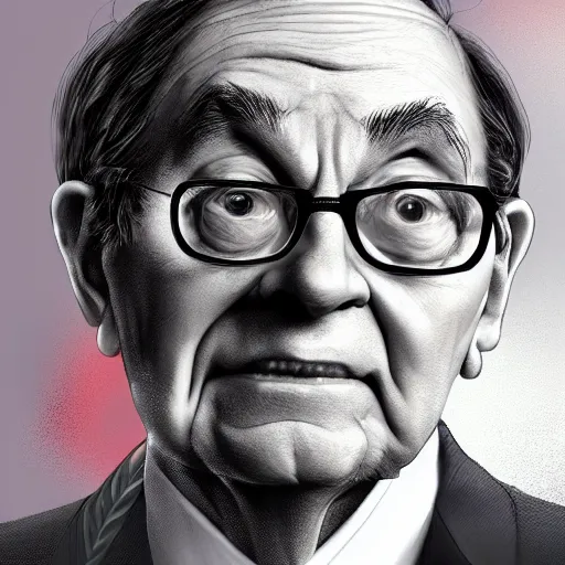 Image similar to Alan Greenspan as Gollup, digital art, cgsociety, artstation, trending, 4k