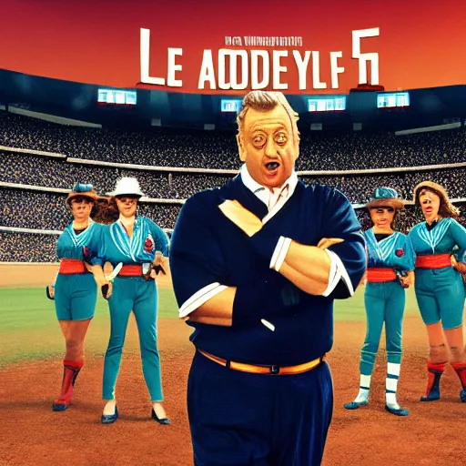 Image similar to rodney dangerfield starring in a league of their own, 4 k cinematic octane render