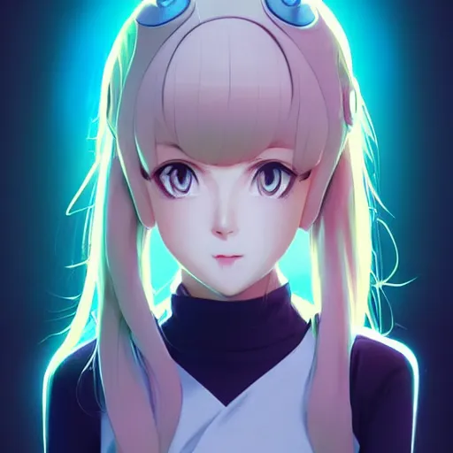 Image similar to youth kathryn newton pokemon detective rolling her eyes, occlusion shadow, specular reflection, rim light, unreal engine, range murata, artstation, pinterest, art by hiroaki samura and ilya kuvshinov and rossdraws, intricate, highly detailed 8 k, art deco illustration, extremely beautiful shape of face, neck, shoulders eyes