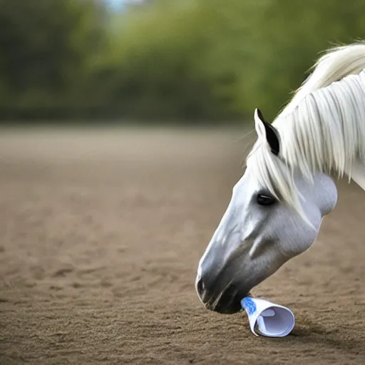 Image similar to horse snorting white powder