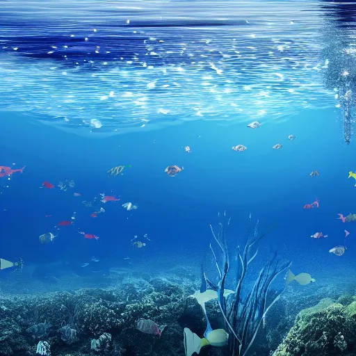 Prompt: underwater peace and tranquility, 4 k hd, wallpaper, trending,