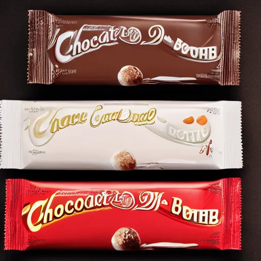 Image similar to chocolate candy bar packaging, 2 0 1 0 s style, very appealing, marketing photo