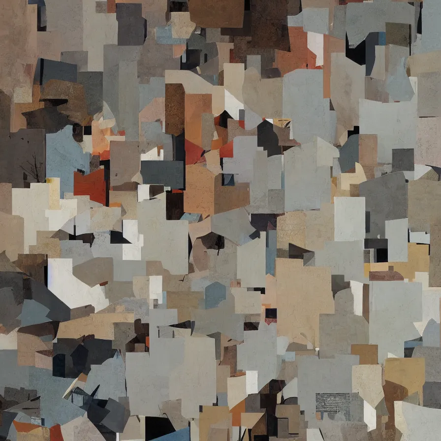 Image similar to collage acrylic, paper, wood, gouache on canvas, dadaism, high resolution, breathtaking detailed, by tim eitel