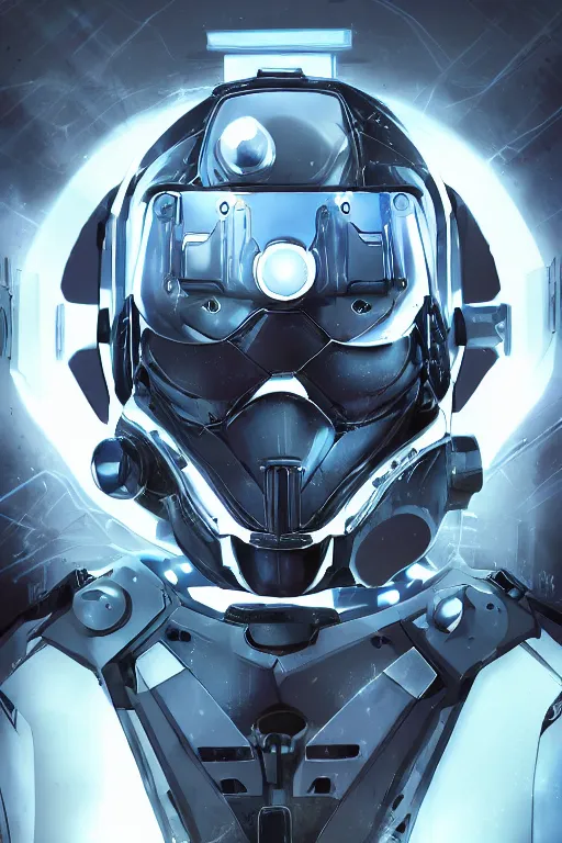 Image similar to cyber cyborg ninja mask helmet metal gear solid artic suit swat commando, global illumination ray tracing hdr fanart arstation by sung choi and eric pfeiffer and gabriel garza and casper konefal, a spectacular view cinematic rays of sunlight comic book illustration, by john kirby