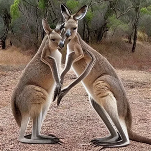 Prompt: kangaroo reaction meme