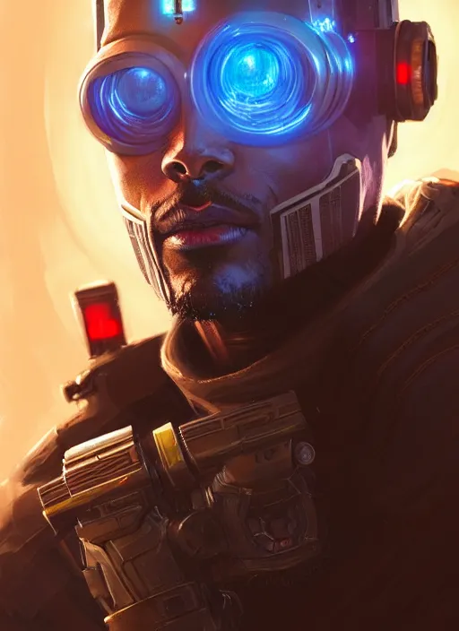 Image similar to portrait of apex legends deadshot, intricate, elegant, glowing lights, highly detailed, digital painting, artstation, glamor pose, concept art, smooth, sharp focus, illustration, art by artgerm and greg rutkowski, artey freytag