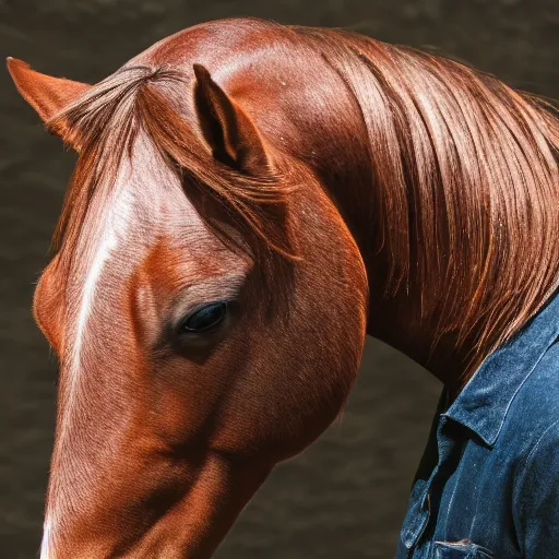 Image similar to a side profile of a horse