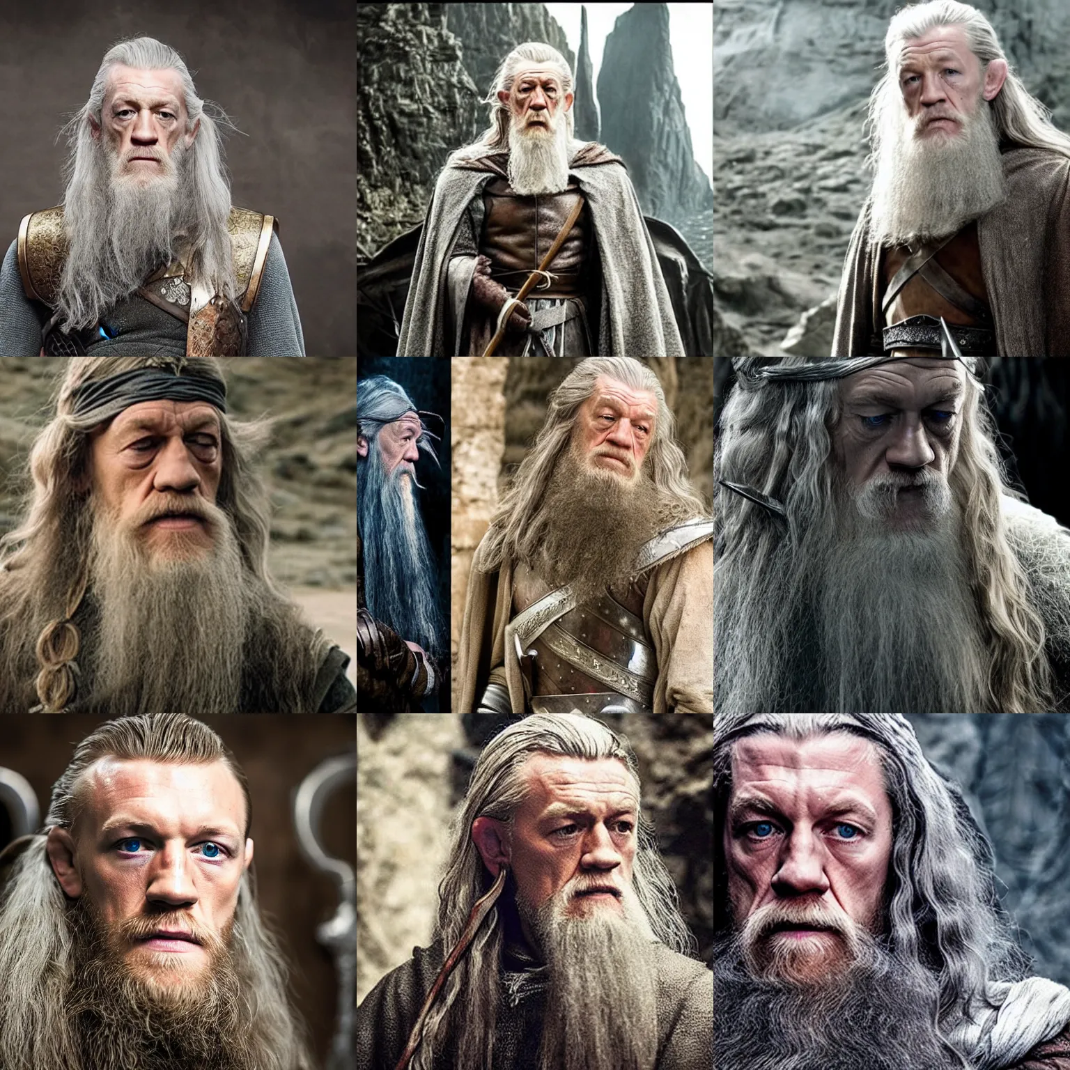 Prompt: connor mcgregor as gandalf, still from return of the king
