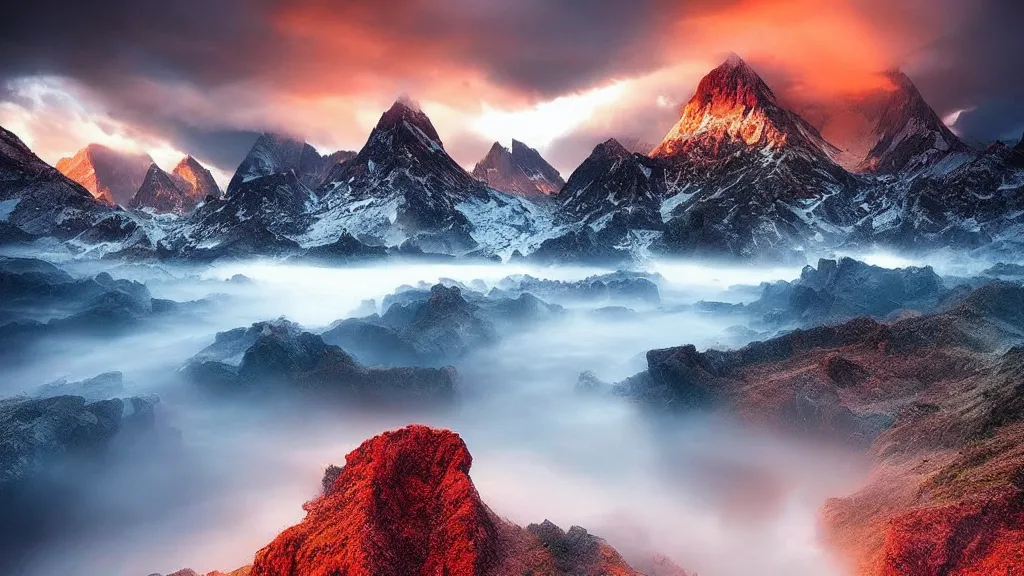 Prompt: amazing landscape photo by marc adamus, beautiful dramatic lighting