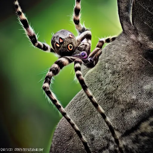 Prompt: a spider - cat - hybrid, animal photography