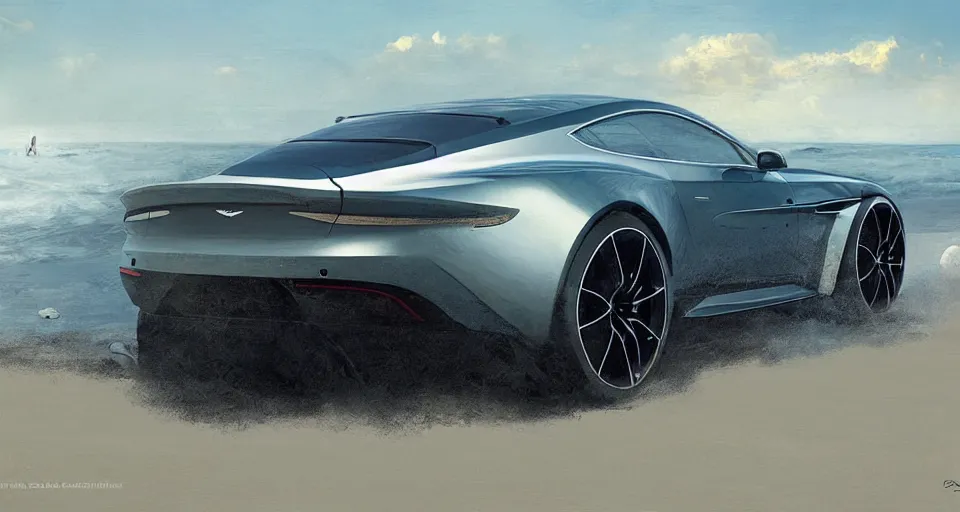 Image similar to Aston Martin Valhalla in beach,digital art,ultra realistic,ultra detailed, ultra wide Lens, art by greg rutkowski