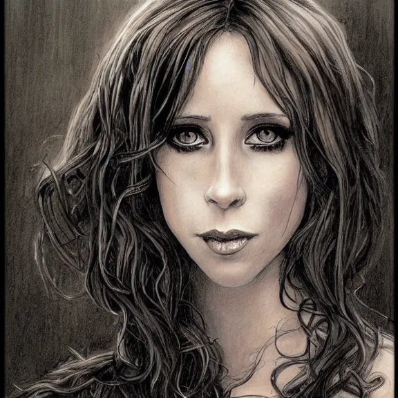 Prompt: a highly detailed portrait of jennifer love hewitt in the style of luis royo and in the style of charles dana gibson.