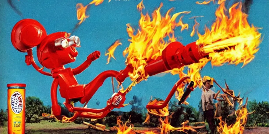 Image similar to A flamethrower for kids, tv ad 1990