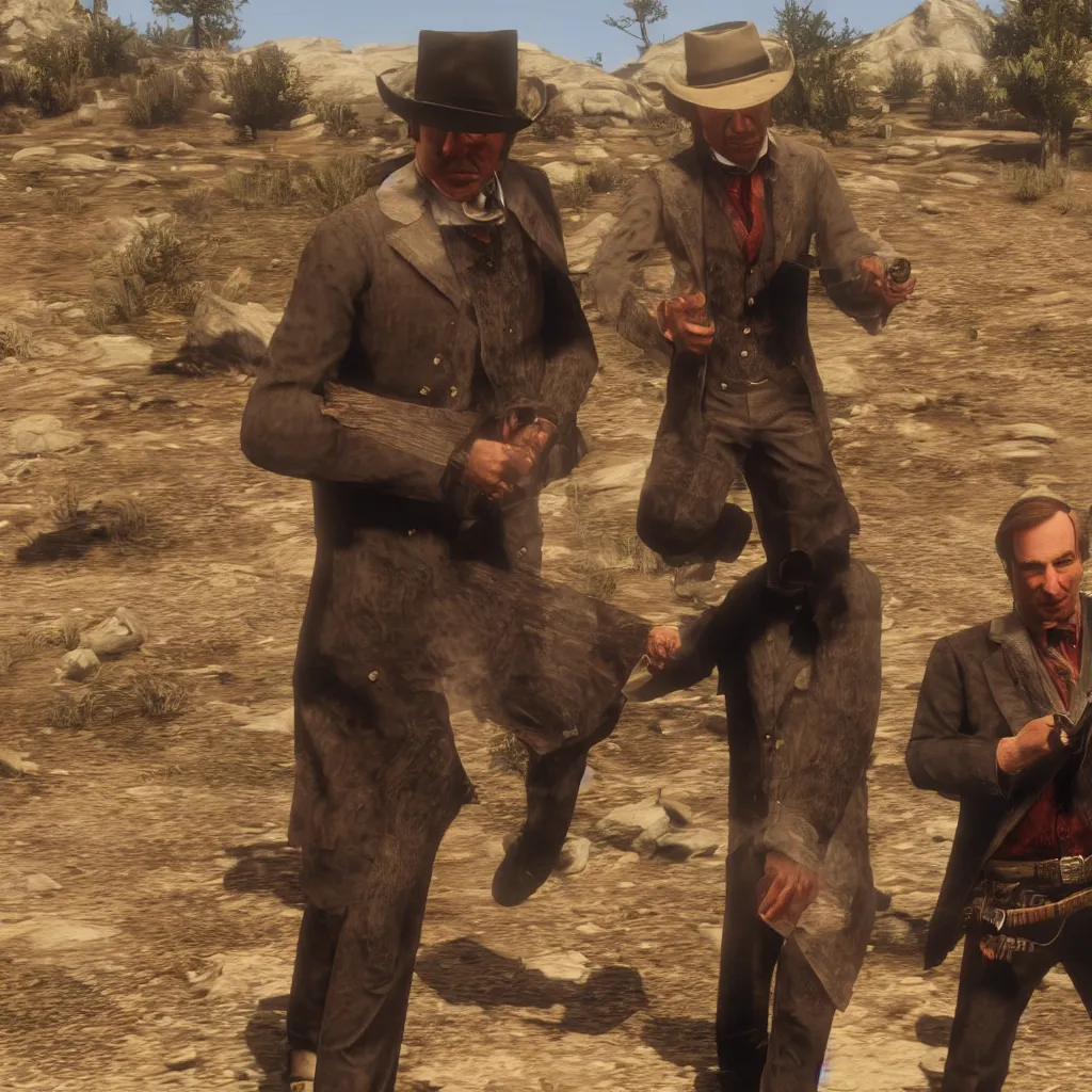 Image similar to screenshot of saul goodman in red dead redemption