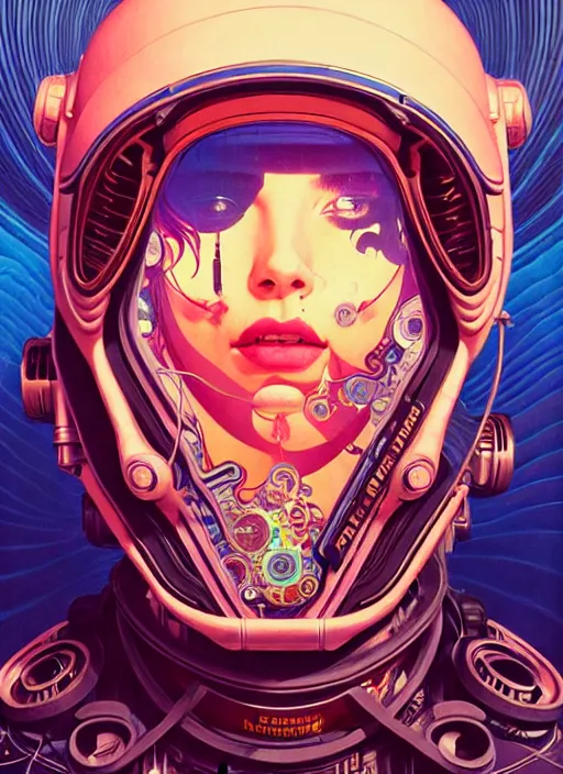 Image similar to high quality high detail portrait of a diesel punk in an alien world,, tristan eaton, victo ngai, artgerm, rhads, ross draws, hyperrealism, intricate detailed, alphonse mucha, 8 k, sci - fi, pastel colors, artstation,