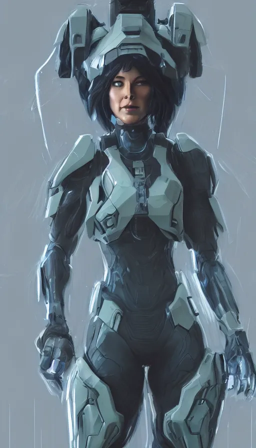 Image similar to Cortana from halo, concept art, character design, Detailed, trending on artstation, CG society, by WLop and Mucha