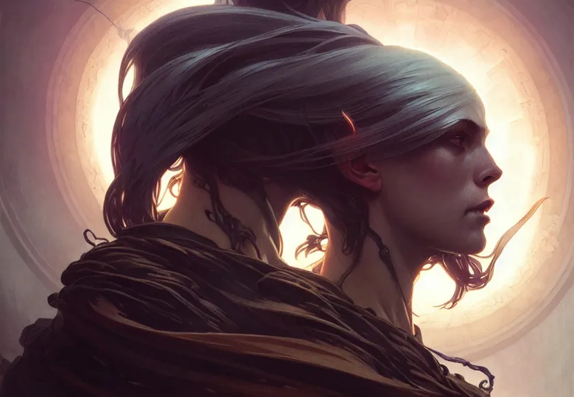 Prompt: portrait of a destiny of the endless from the sandman, fantasy magic, dark light night, intricate, elegant, sharp focus, illustration, highly detailed, digital painting, concept art, matte, art by wlop and artgerm and greg rutkowski and alphonse mucha, masterpiece