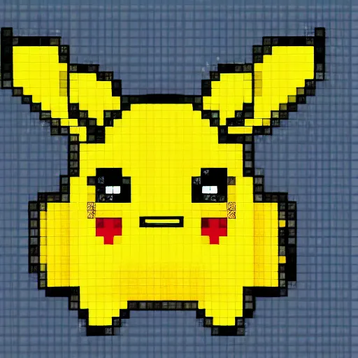 Image similar to pixel art of pikachu, trending on pixel joint.