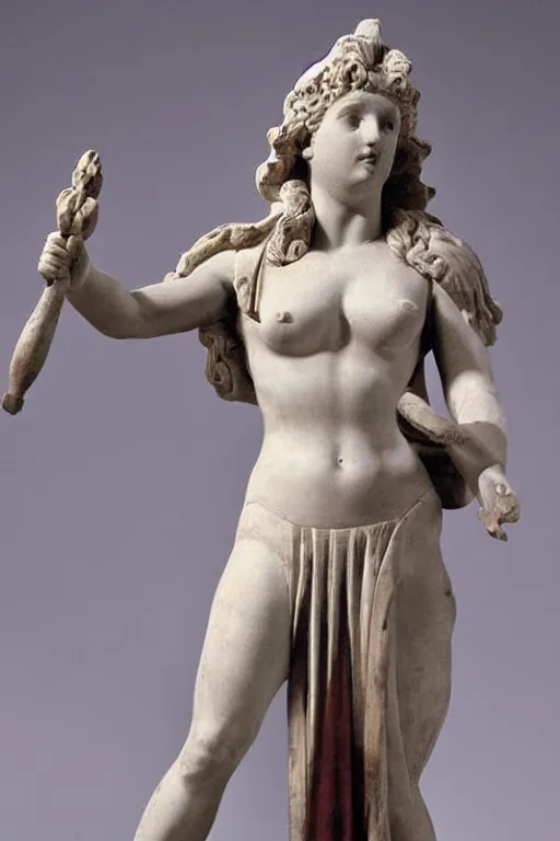 Image similar to an ancient greek statue of she - ra, the princess of power