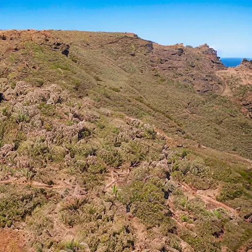 Prompt: gran canaria island being devastated by a swarm of vicious lice