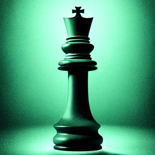 Prompt: underwater tintype photo of a queen chess piece made of led lights, Puddles, high point of view, smooth 3D Illustration, Cinematic Matte Painting, soft render, volumetric lighting