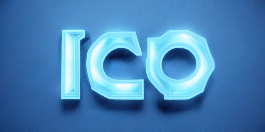 Prompt: an icon of the letter c in light blue metallic iridescent material, 3 d render isometric perspective on dark background n - 4