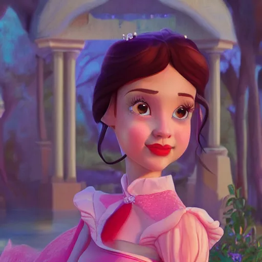 Prompt: a portrait of a princess in an animated disney bayou movie, oil painting, pale colors, high detail, 8 k, wide angle, global illumination, trending on artstation,