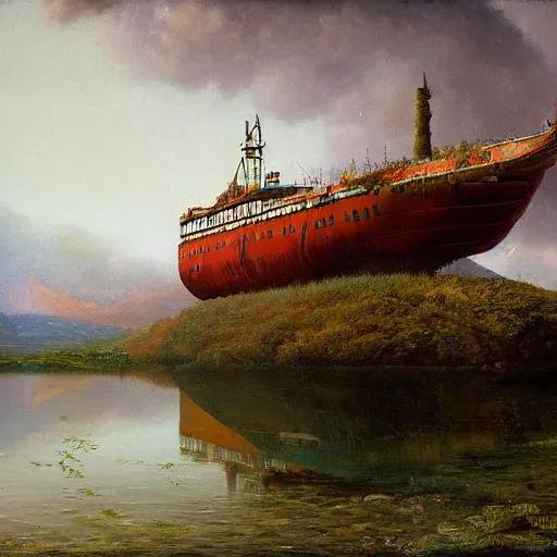 Image similar to paint surrealist 🚢, ferdinand knab, high definition and detailed 4 k