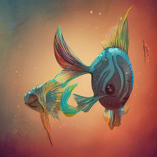 Image similar to Weird Fishes & Arpeggi, Digital Art, Trending on Artstation